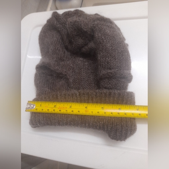 Fratelli Talli - Womens Mohair/Wool Hat/Toque - Dark Gray - O/S - Picture 5 of 8
